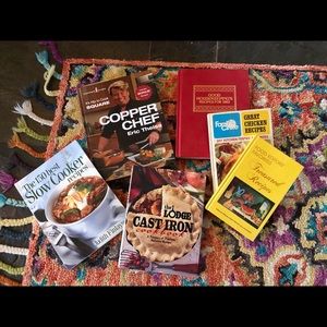 Cookbooks bundle lot cooking Lodge Cast Iron Copper Chef Slow Cooker recipes set